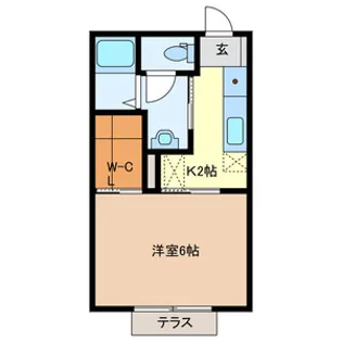 ミルキーウェイB【101号室号室】の間取り