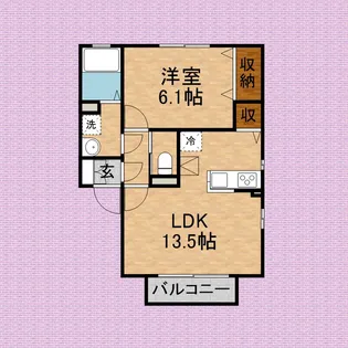 コンフォートルミナスA【2階】の間取り