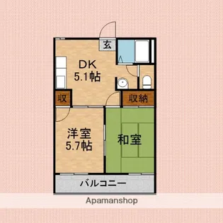 パークハイムD【1階】の間取り