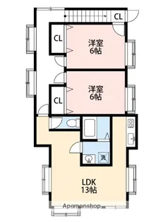 苗間堀井ハイツ【2F号室】の間取り