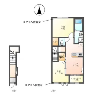 リヴィエール・カサシア【2階】の間取り