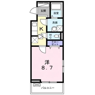 ブレイブ・ブロッサム【1階】の間取り