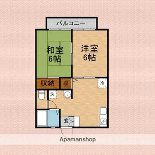 シティハイツ岸町【101号室】の間取り