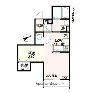 ウィステリア【2階】の間取り