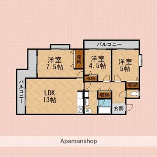 志木アーバンハイツ【3階】の間取り