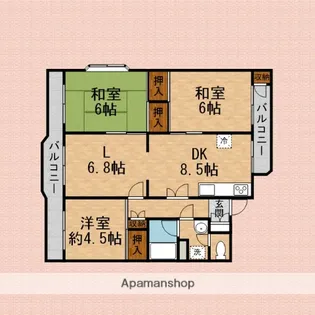 3LDKの間取り画像