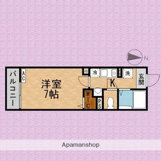 クアドリフォリオ川越【103号室】の間取り