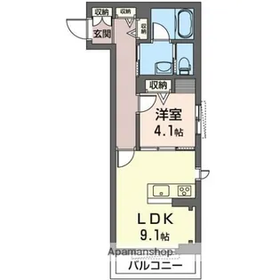 ヴィルルミエール【1階】の間取り