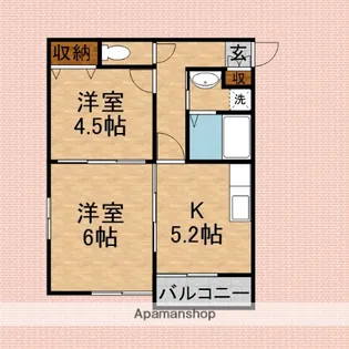 ウィステリアK【202号室】の間取り
