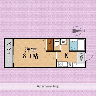 朋久レジデンス【105号室号室】の間取り