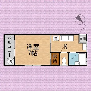 スクエア朝霞台【103号室】の間取り