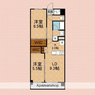 レーベン鶴瀬 ARTIFACT【3階】の間取り