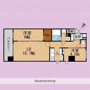 ミュージション朝霞台【3階】の間取り