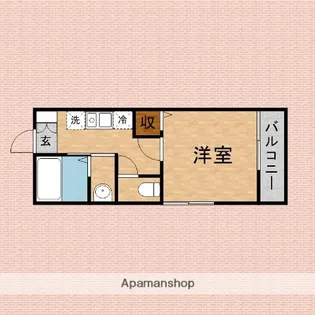 MELDIA新河岸【1階】の間取り