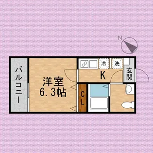 キャメル南古谷駅前通C棟【2階】の間取り