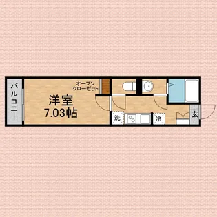 カインドネス上福岡NORTH【102号室号室】の間取り