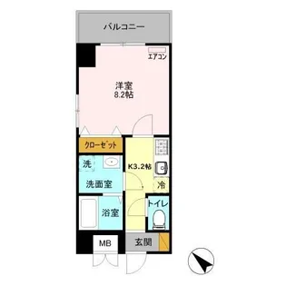 ベルフルール【4階】の間取り