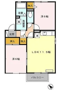 アクシス AB【A201号室】の間取り