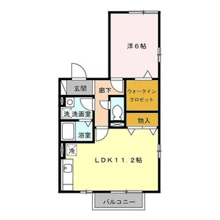 ラークヒルズ ⅠⅡ【I201号室】の間取り