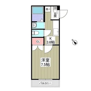 プチメゾンあさか【1階】の間取り