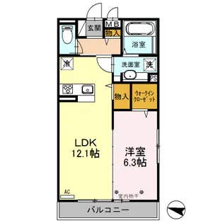 ラ・フレーズ(川越)【3階】の間取り
