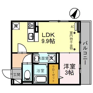 フェミヴェルテ【3階】の間取り