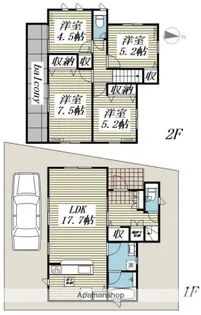 埼玉県富士見市鶴瀬東2丁目【一戸建】の間取り