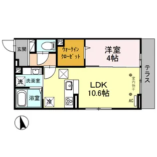 ココティエ【1階】の間取り
