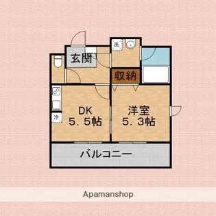 ネベル鶴瀬【2階】の間取り