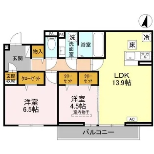 プレジール【1階】の間取り