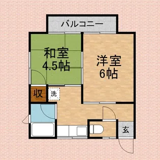 サンハウス松本A【2階】の間取り