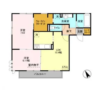 ヴィレッジ グリニッジ Ⅲ【3階】の間取り