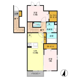 サンモール(新宿町)【2階】の間取り