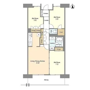 UURコート志木【9階】の間取り
