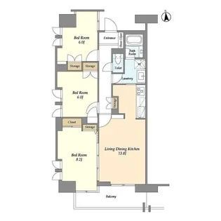 UURコート志木【9階】の間取り