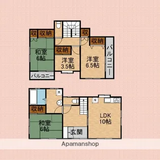 埼玉県富士見市渡戸2丁目【一戸建】の間取り