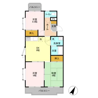 グラン.ドムール上福岡【1階】の間取り
