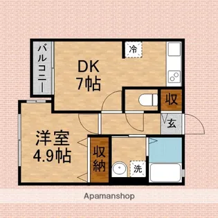 メゾンドタカⅡ【2階】の間取り