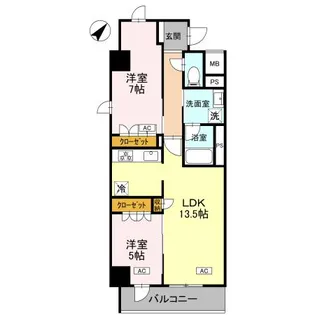 エマリーグレース【507号室】の間取り