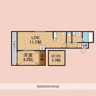 リヴェール川越【302号室】の間取り