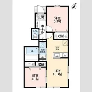 リーブルファイン志木上宗岡Ⅱ【1階】の間取り