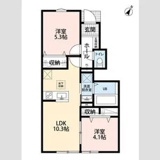 リーブルファイン志木上宗岡Ⅱ【1階】の間取り