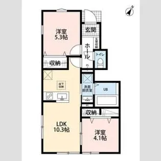 リーブルファイン志木上宗岡Ⅱ【1階】の間取り