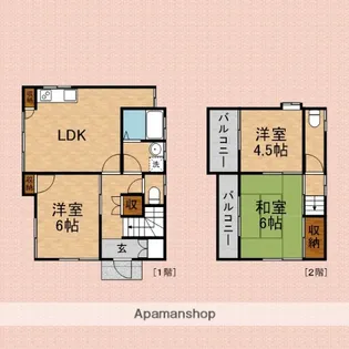 大井中央貸家【1階】の間取り