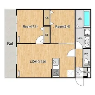 シエーナ新座【0201号室】の間取り