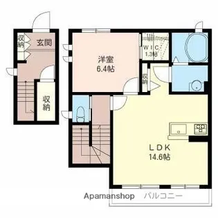 クレール旭町【2階】の間取り