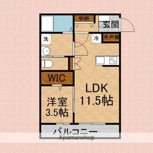 パームコテージ川越20番館【2階】の間取り