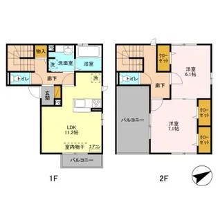 パークフロント朝霞本町【2階】の間取り