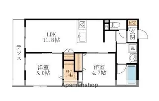 メゾンブリアン川越【2階】の間取り