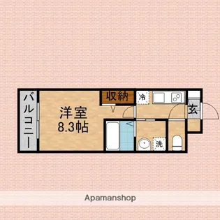 ディメール【202号室】の間取り
